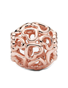 Charm Pandora Puro corazón Recubrimiento en Oro Rosa de 14k 780964