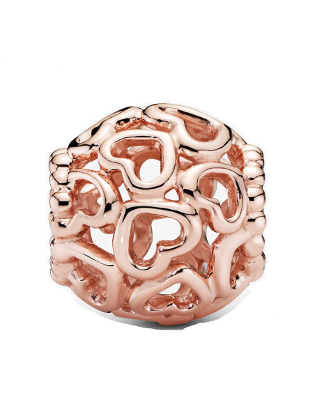 Charm Pandora Puro corazón Recubrimiento en Oro Rosa de 14k 780964