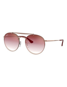Ray Ban Rb3614n 91410t Round Double Bridge Blaze Rosa Dorado | Sunn...