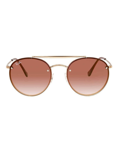 Ray Ban Rb3614n 91410t Round Double Bridge Blaze Rosa Dorado | Sunn...