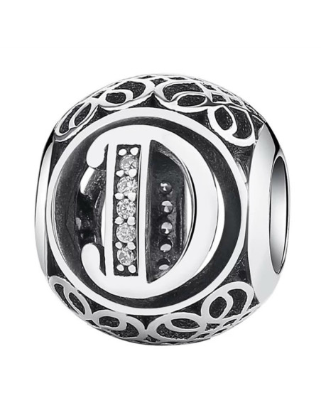 Charm Pandora Letra D Vintage 791848cz pa58