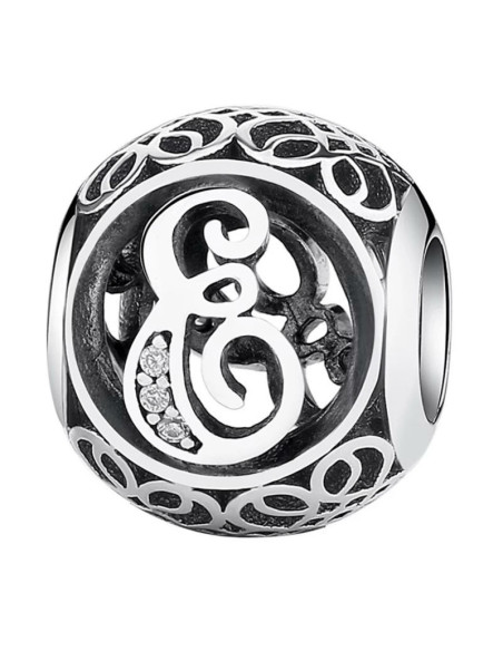 Charm Pandora Letra E Vintage 791849cz pa59