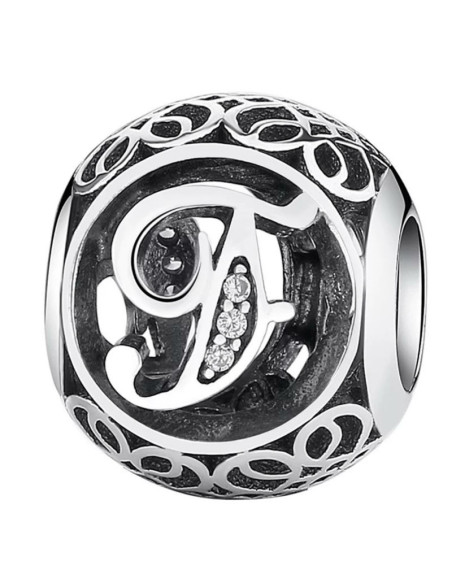 Charm Pandora Letra F Vintage 791850cz pa60