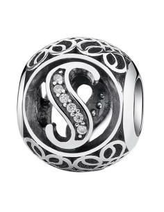 Charm Pandora Letra S Vintage 791863cz pa72