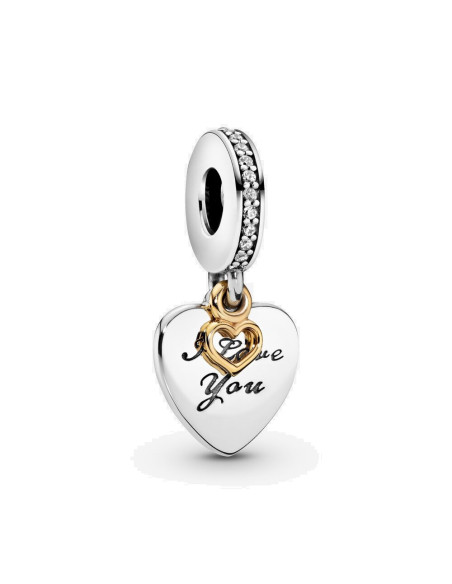 Charm Pandora Colgante Corazon "I LOVE YOU" 792042cz pa153