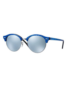 Ray Ban Rb4246 984/30 Clubround Plata Espejo Azul Original | Sunnie...