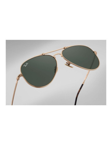 Ray Ban Rb8125 913658 Aviator Titanium White Gold G-15 Icon | Sunni...