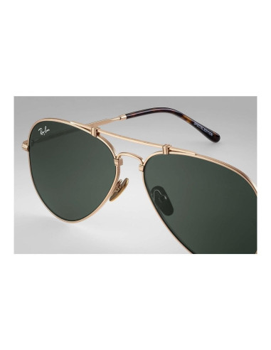 Ray Ban Rb8125 913658 Aviator Titanium White Gold G-15 Icon | Sunni...