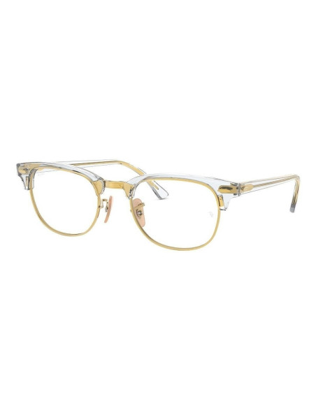 Ray Ban Oftalmico Rb5154 5762 Clubmaster Dorado Transparente | Sunn...