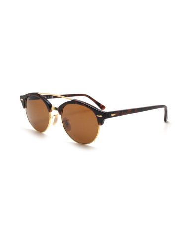 Ray Ban Rb4346 901 Clubround Double Bridge Negro G-15 Dorado | Sunn...