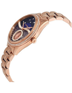 Michael Kors Lauryn Crystal cuarzo esfera negra reloj MK3723 2