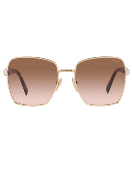 Prada SPR 64ZS ZVN-0A6 Square Shape Pale Gold Brown gradient