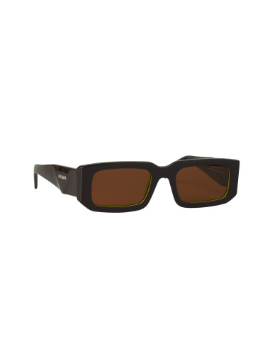 Prada SPR 06YS 15M-01T Square Shape Abstract Dark Brown
