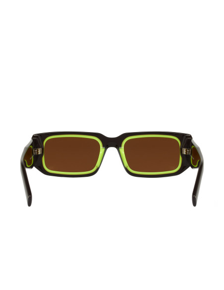 Prada SPR 06YS 15M-01T Square Shape Abstract Dark Brown