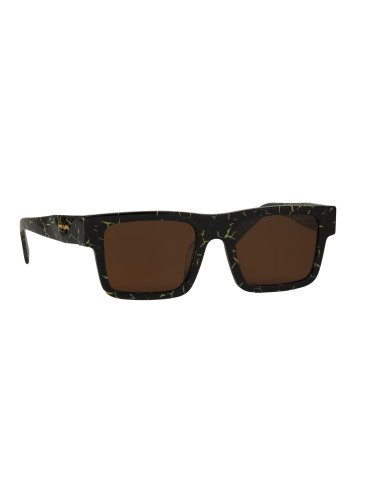 Prada SPR 19WS 19D-01T Square Shape Yellow Marble