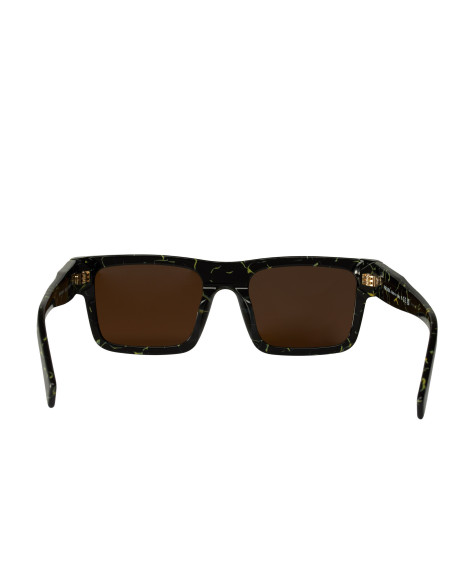 Prada SPR 19WS 19D-01T Square Shape Yellow Marble