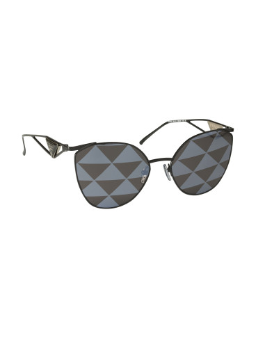 Prada SPR 50ZS 1AB-03T Irregular Black Silver Tampo Triangles