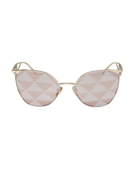 Prada SPR 50ZS SVF-05T Irregular Pink Gold Tampo Triangles