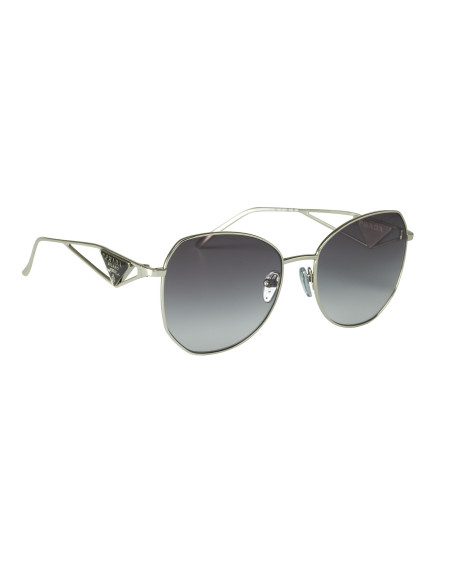 Prada SPR 57YS 1BC-5D1 Butterfly Shape Silver Grey Shaded
