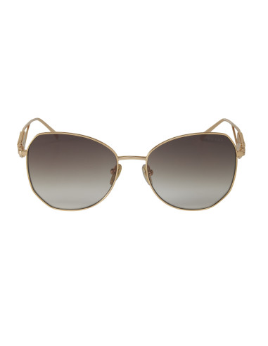 Prada SPR 57YS ZVN-3D0 Butterfly Shape Pale Gold Brown