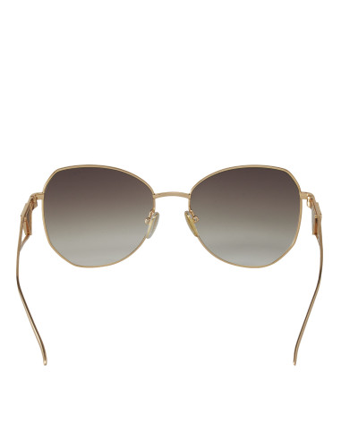 Prada SPR 57YS ZVN-3D0 Butterfly Shape Pale Gold Brown