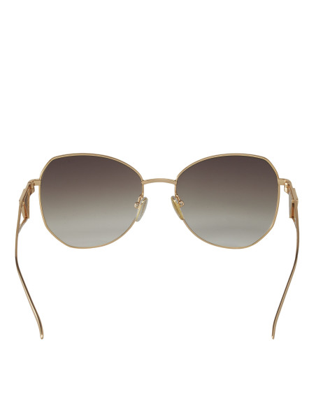 Prada SPR 57YS ZVN-3D0 Butterfly Shape Pale Gold Brown