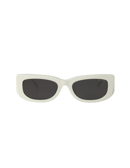 Prada SPR 14Y 142-5S0 Symbole Rectangle White Silver