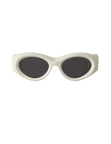 Prada SPR 20Z 142-5s0 Oval Shape Blanco Gris