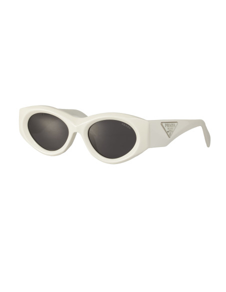 Prada SPR 20Z 142-5s0 Oval Shape Blanco Gris