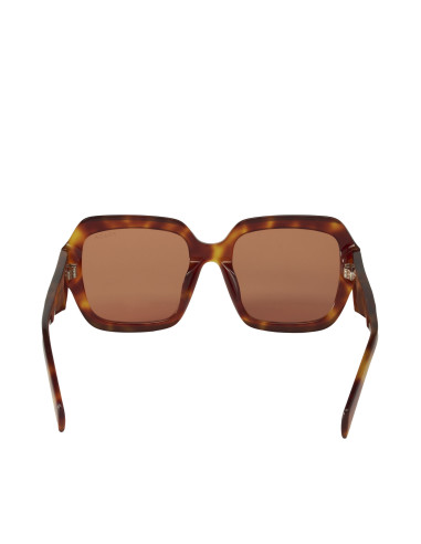 Prada SPR 28ZS 10L-07V Square Shape Orange light Tortoise