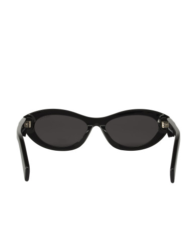 Prada SPR 26Z-F 16K-08Z Symbole Square Shape Black Silver