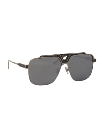 Dolce & Gabbana DG2256 1277/6G Aviator Square Plata Espejo