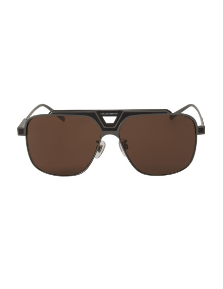 Dolce & Gabbana DG2256 1350/73 Aviator Square Cafe Gunmetal