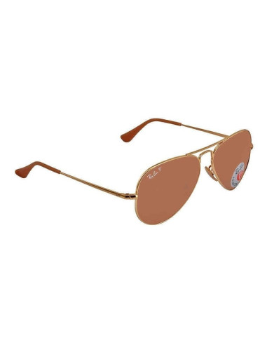 Ray Ban Rb3689 906447 New Aviator Cafe Polarizado Dorado | Sunnies.uno