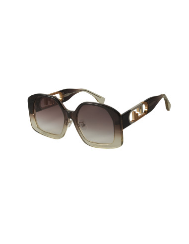 Fendi FE40048U C03 Geometric Sunglasses Gray Gradient