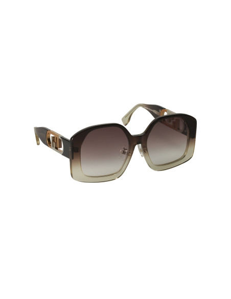 Fendi FE40048U C03 Geometric Sunglasses Gray Gradient