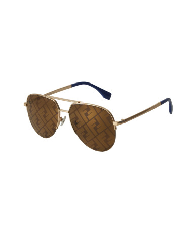 Fendi FF0036 001 New Aviator Shape Dorado Espejo