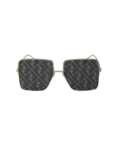 Fendi FF0422 00DE Square Shape Plata Espejo Gris