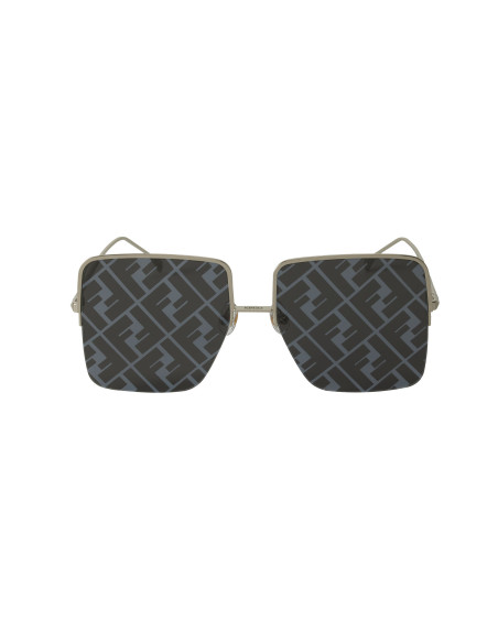 Fendi FF0422 00DE Square Shape Plata Espejo Gris