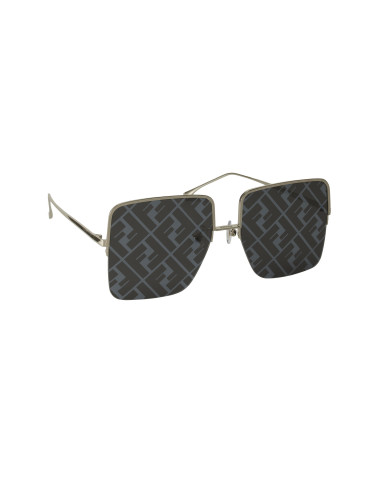 Fendi FF0422 00DE Square Shape Plata Espejo Gris