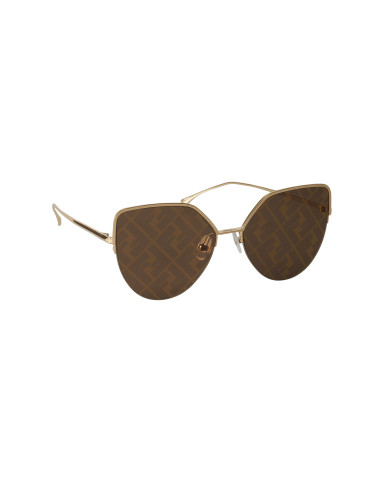 Fendi FF0423 J5G/F Eye Cat Shape Cafe Espejo Dorado