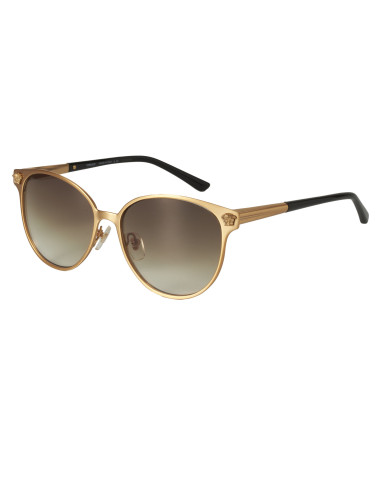 Versace Ve2168 1339/13 Round Metal Dorado Cafe degradado