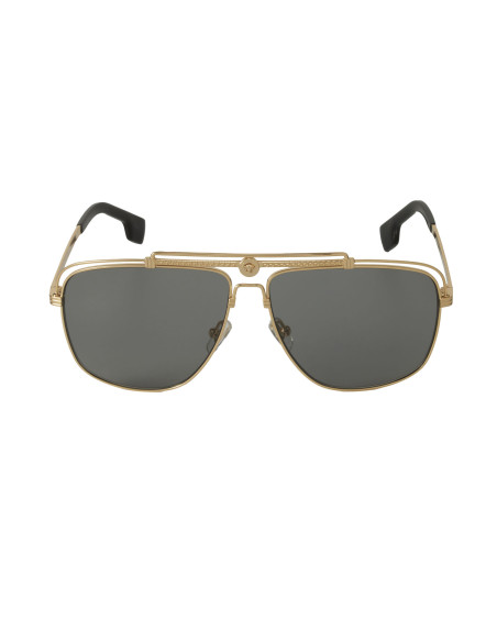 Versace VE2242 12526G New Aviator Grey Mirror Gold