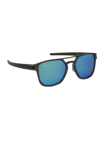 Oakley OO4128 0453 Latch Alpha Matte Gunmetal Prizm Sapphire Polari...