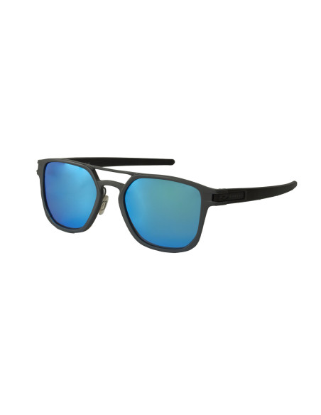 Oakley OO4128 0453 Latch Alpha Matte Gunmetal Prizm Sapphire Polari...