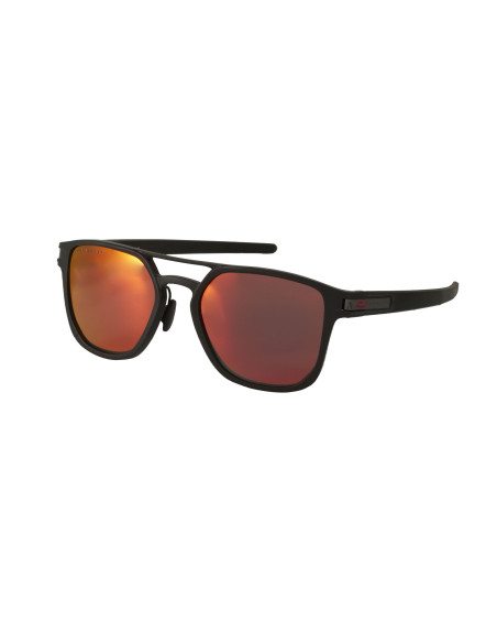 Oakley OO4128 0553 Latch Alpha Matte Black Prizm Ruby Polarized | S...