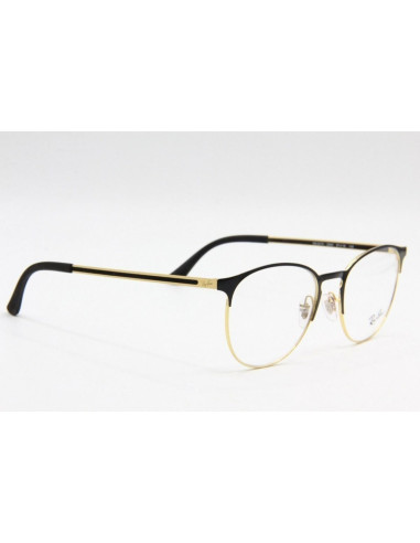 Ray Ban Oftalmico Rb6375 2890 Round Metal Dorado Negro Icon | Sunni...