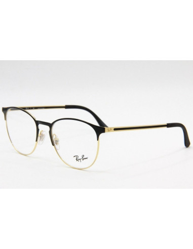Ray Ban Oftalmico Rb6375 2890 Round Metal Dorado Negro Icon | Sunni...