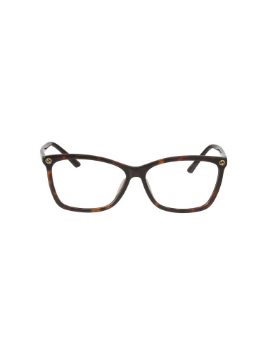 Gucci Gg0025o 002 Oftalmico Square Carey Dorado