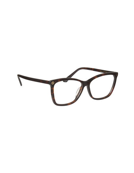 Gucci Gg0025o 002 Oftalmico Square Carey Dorado